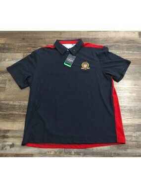Chaps Golf Mens XL Blue & Red Short Sleeve Polo Shirt New with Tags